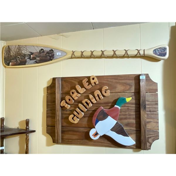 Wood Duck Sign & Paddle 36L