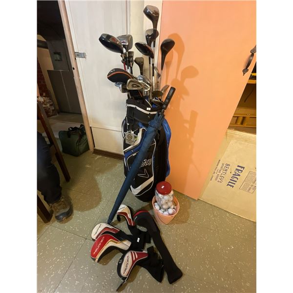 Calaway Golf Bag & Clubs & Golf Balls Taylor Made Burner Drivers