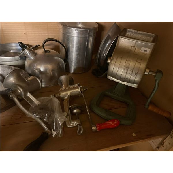 Meat Grinder Collection & Vintage Pots