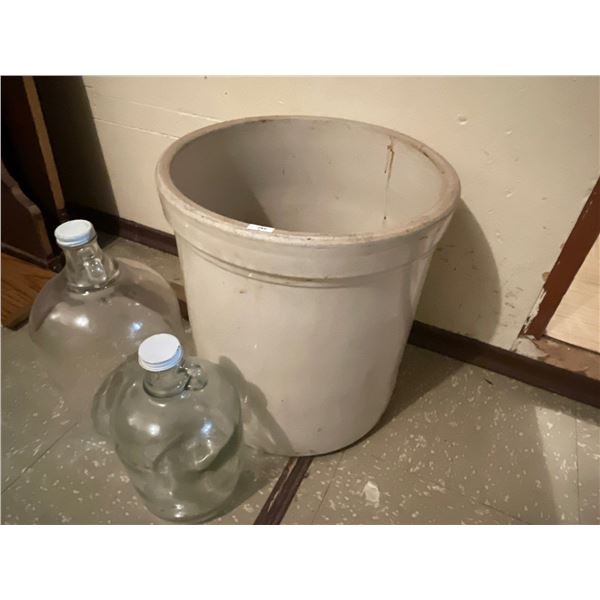 5 Gallon Crock & Bottles