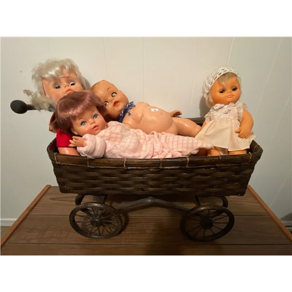 Wicker Pram Baby Dolls