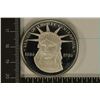 Image 1 : 1886-1986 US SILVER PF ROUND STATUE OF LIBERTY