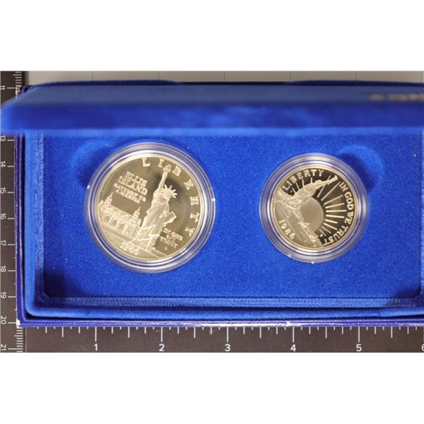 1986 US LIBERTY 2 COIN SET , CONTAINS: