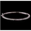 Image 1 : 14KT White Gold 1.93 ctw Diamond Bangle Bracelet