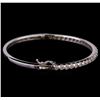Image 2 : 14KT White Gold 1.93 ctw Diamond Bangle Bracelet
