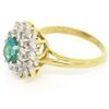Image 5 : 18k Yellow Gold 1.83 ctw Oval Colombian Emerald Solitaire Dual Diamond Halo Ring