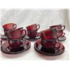 Image 2 : LARGE LOT OF RED GLASSWARE!