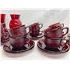 Image 3 : LARGE LOT OF RED GLASSWARE!