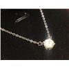 Image 1 : $940 Very Light Blue Moissanite (1.0ct) Sterling Silver combination cast & assembled pendant & chain