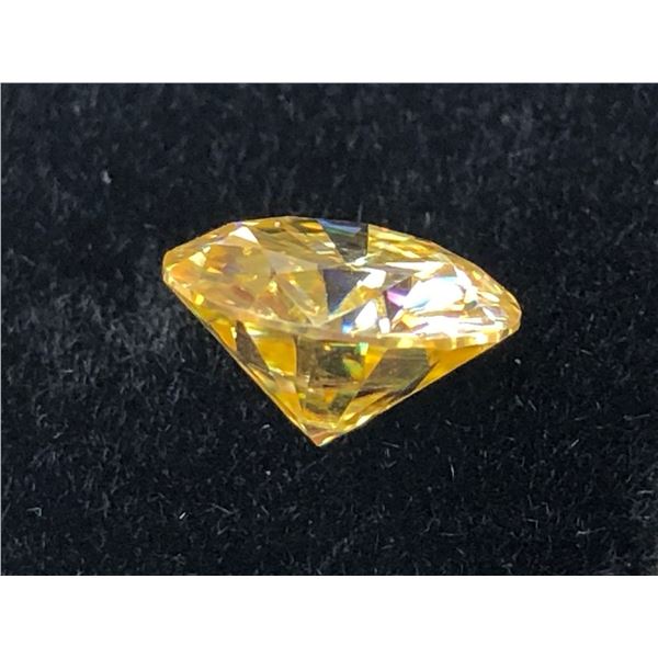 Round Brilliant 9.0mm 3.0ct Lemon Yellow VVS1 Moissanite w/ warranty card/ GRA Moissanite Report & c