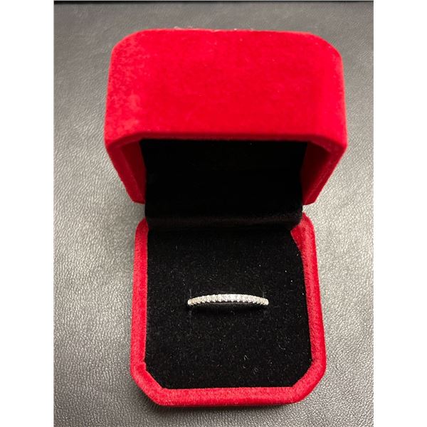 GRA Certified moissanite VVS D coloured stones set in a ring w/17 moissanite stones set in sterling