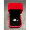 Image 1 : GRA certified ring w/2.00 carat moissanite VVS D coloured moissanite set in 925 silver w/35 cubic zi