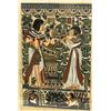 Image 2 : Framed Egyptian "Tutankhamun and his wife Ankhesenamun" Pharaonic modern papyrus center print/pain