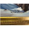 Image 3 : Framed original "Winter Houses" painting on canvas signed by Canadian artist Elmar Koppel from estat