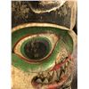 Image 2 : Approx. 35in tall First Nations wooden carved totem pole wall art - approx. 14 1/2in wide x 35in tal