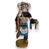 Image 1 : Navajo Guard Kachino wood carved doll from movie set - approx. 33in tall x 15 1/2in wide x 15 1/2in