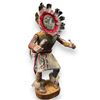Image 2 : Navajo Guard Kachino wood carved doll from movie set - approx. 35in tall x 15 1/2in wide x 13 1/2in