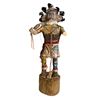 Image 1 : Navajo Guard Kachino wood carved doll from movie set - approx. 41in tall x 15in wide x 13in depth (1