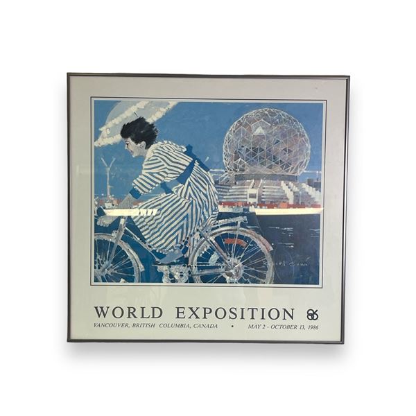Framed World Exposition Vancouver, British Columbia, Canada May 2 - October 13, 1986 poster signed b