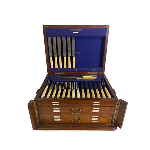 Approx. 95pc A & D/ Chas Barber & Co. Sheffield, Made in England stainless set cutlery set - include
