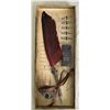 Image 1 : New calligraphy quill feather pen writing set w/ box