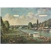 Image 2 : Framed "Dragonboat Racing Scene" print from estate - approx. 36in x 24in