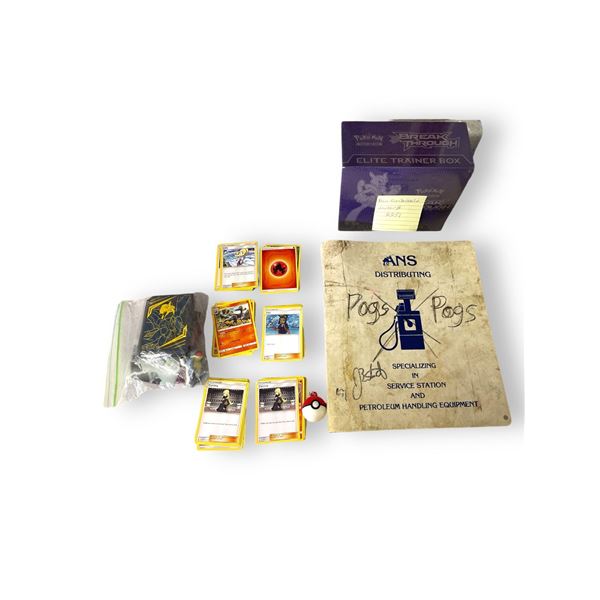 Group of assorted collectible Pokémon cards w/ new in box Pokémon Breakthrough Elite Training Box (f