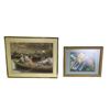 Image 1 : Group of 2 assorted decorative wall hangings from movie set - large frame approx. 20in x 16in