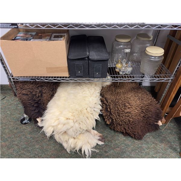 Shelf lot of misc items including - 3 box of various CD's, 3 various sized jars, and spice holder