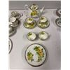 Image 1 : Group of Royal Albert "tea rose" tea set including - tea serving cup, 4 tea cups w/4 tea plates, & 9