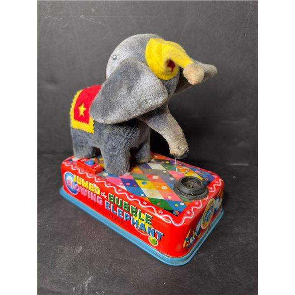 Vintage 60's era battery-operated jumbo bubble blowing elephant