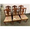 Image 1 : Group of 6 antique wood dining chair set