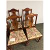 Image 3 : Group of 6 antique wood dining chair set