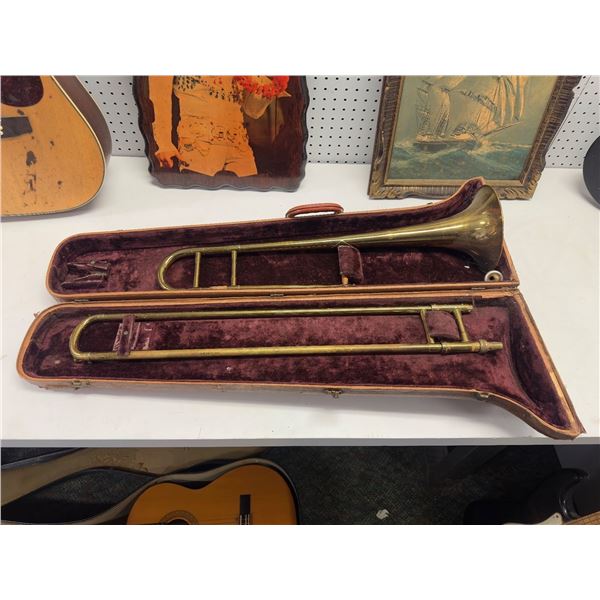 Vintage trombone w/case