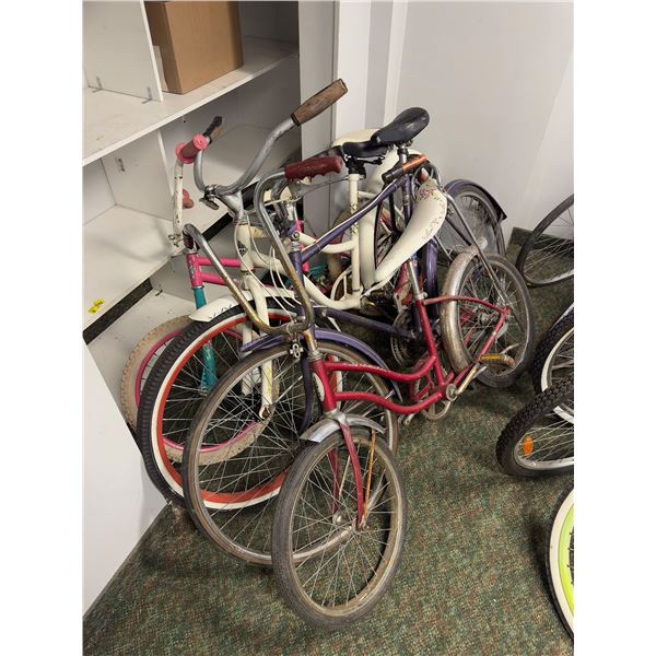 Group of 3 vintage bikes