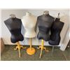 Image 1 : Group of 4 various tailor mannequins (1 w/o stand)