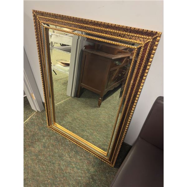 Framed mirror 30 1/2in L 42 1/2 H