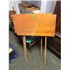 Image 1 : 2x Teak surfboard dining table & approx. 5 chairs