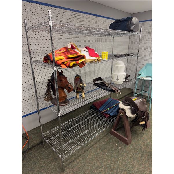 4-tier metal industrial shelving approx. 72in L 24in D 73in H