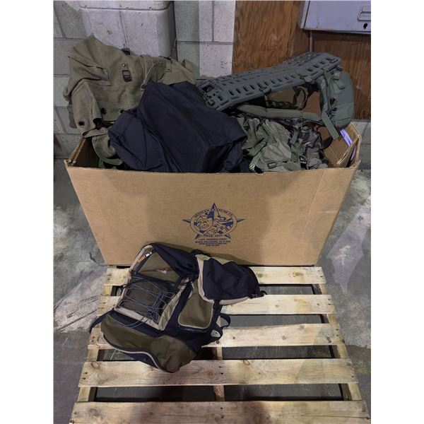 Large lot of various military style bags