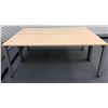Image 1 : Group of 2 wooden top tables w/ metal legs (approx. 6ft x 2ft x 30")