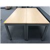 Image 1 : Group of 2 wooden top tables w/ metal legs (approx. 6ft x 2ft x 30")
