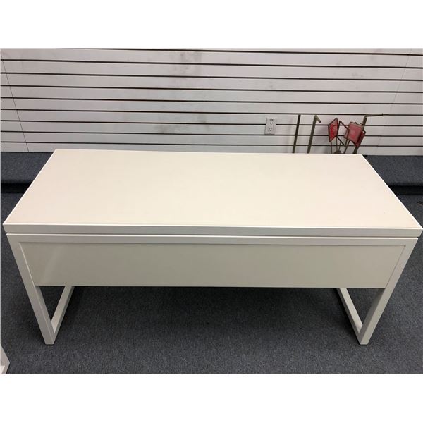 Modern white dresser cabinet w/ drawer (approx. 50" x 20" x 24 1/2")
