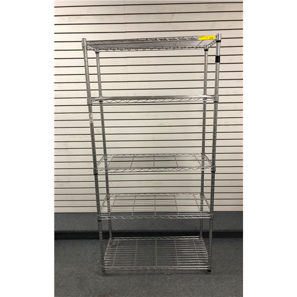 5-Tier metal shelf (approx. 35 1/2" x 16" x 6ft)