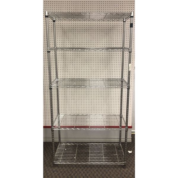 5-Tier metal shelf (approx. 35 1/2" x 16" x 6ft)