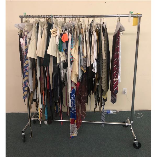 Rack full of accessories - included scarves/belts/ties (approx. 80 hangers) RACK IS INCLUDED