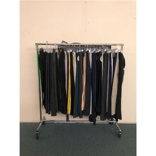 Rack full of misc. set dec clothes - included pants/jeans (approx. 60 pcs) RACK IS INCLUDED