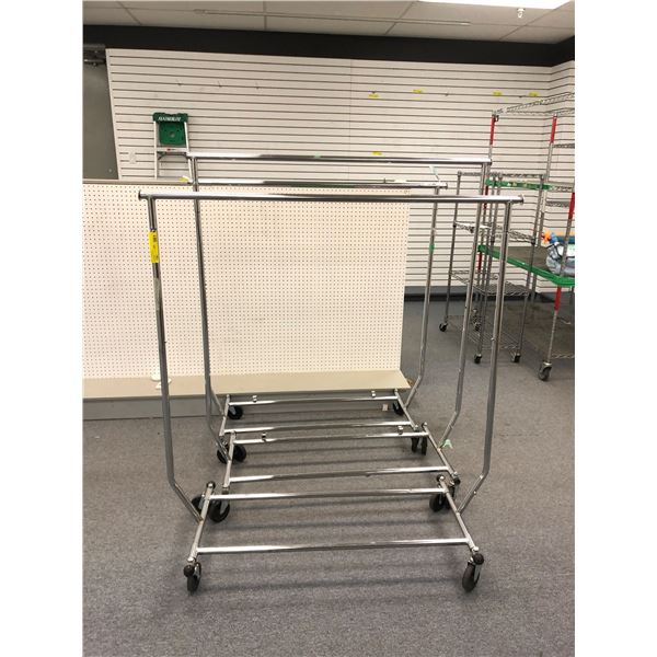 Group of 3 clothing racks - misc. sizes