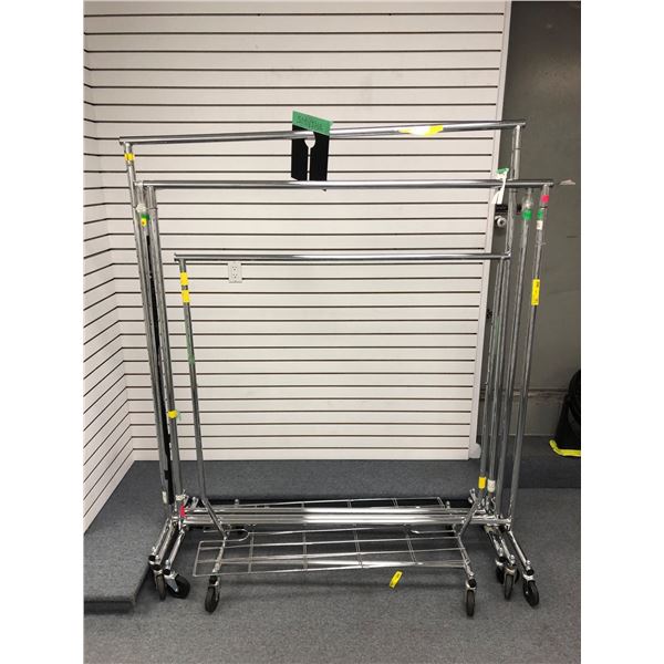 Group of 4 clothing racks - misc. sizes