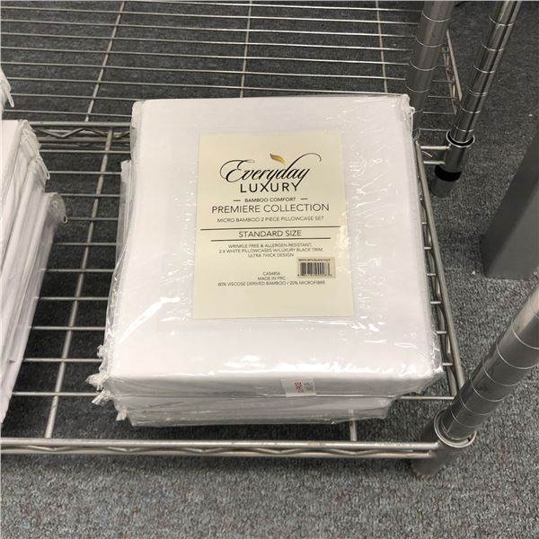 NEW Everyday Luxury - Group of 4 micro bamboo pillowcase set (2 pcs standart size each)